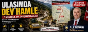 1,5 milyarlık yol çalışması başladı