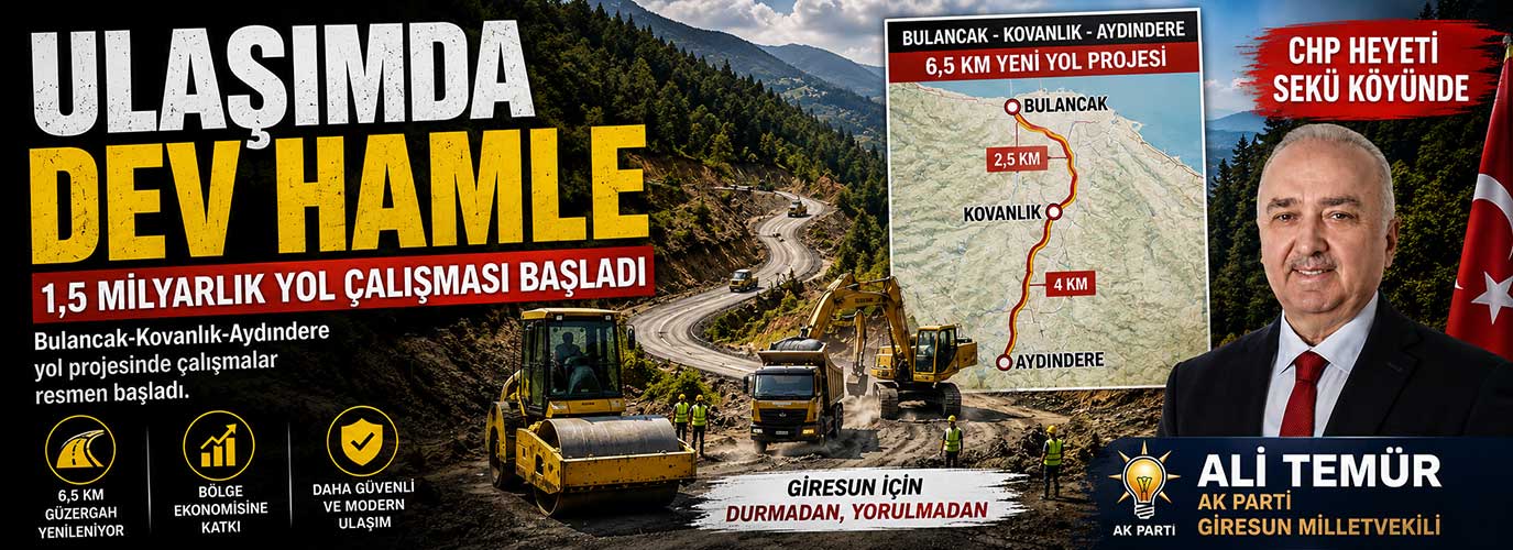1,5 milyarlık yol çalışması başladı