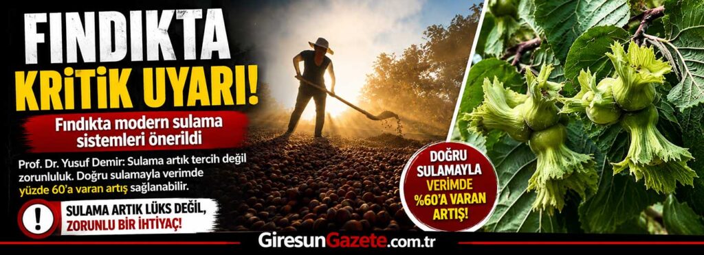 Fındıkta modern sulama sistemleri önerildi