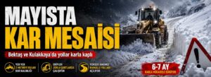 Bektaş ve Kulakkaya’da yollar karla kaplı