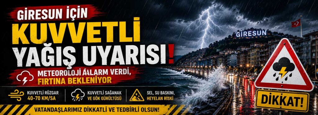 Meteoroloji alarm verdi, fırtına bekleniyor