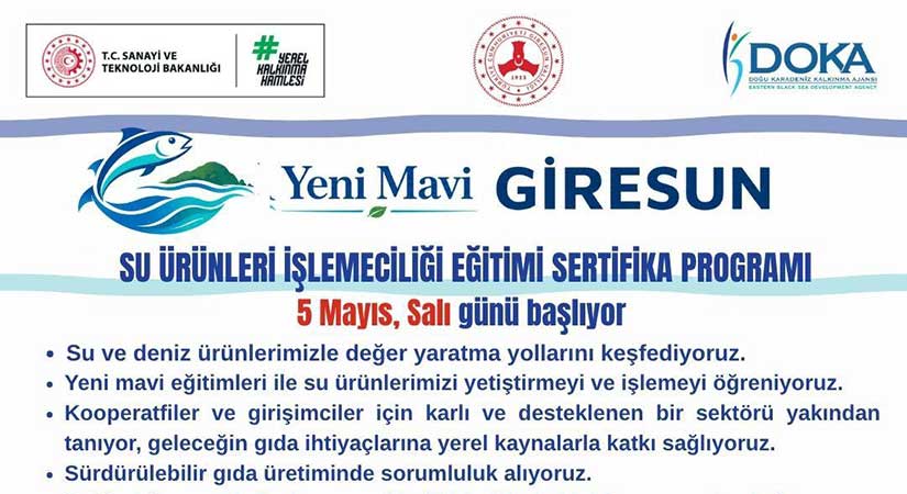 Giresun’da su ürünleri eğitimi başlıyor