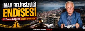 Ali Kara’dan kritik uyarı: Bedelini Giresun öder