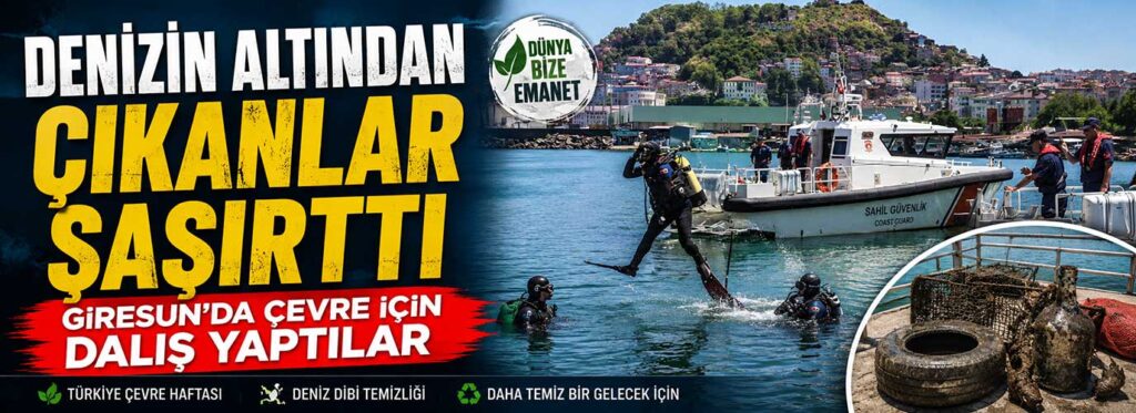 Giresun’da çevre için dalış yaptılar