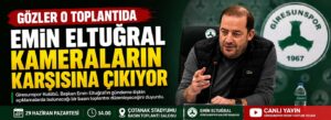 Emin Eltuğral kameraların karşısına çıkıyor