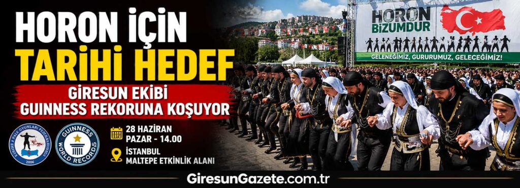 Giresun ekibi Guinness rekoruna koşuyor