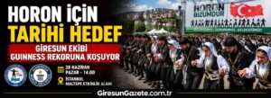 Giresun ekibi Guinness rekoruna koşuyor
