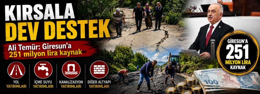 Ali Temür: Giresun’a 251 milyon lira kaynak
