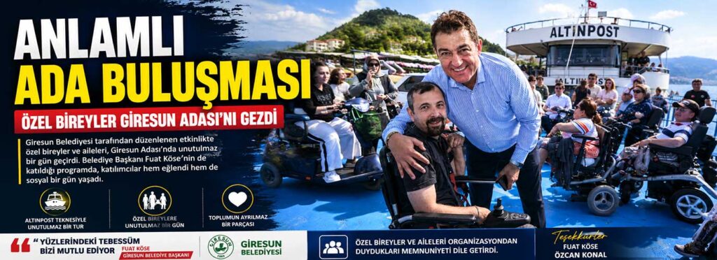 Özel bireyler Giresun Adası’nı gezdi