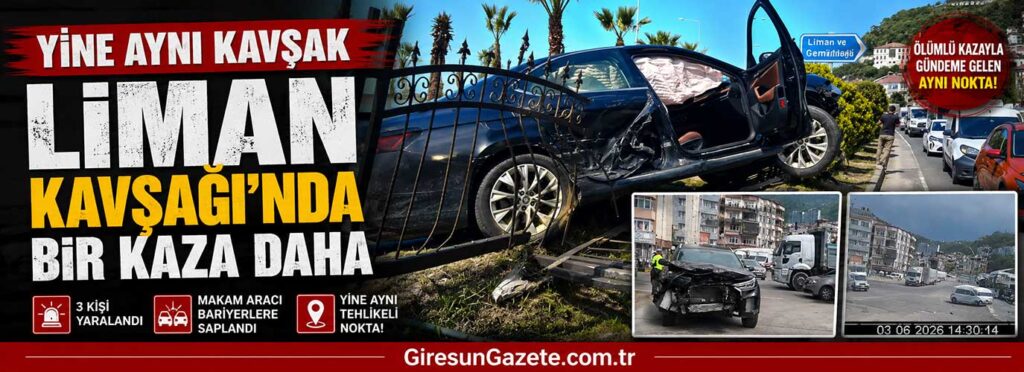 Liman Kavşağı’nda bir kaza daha
