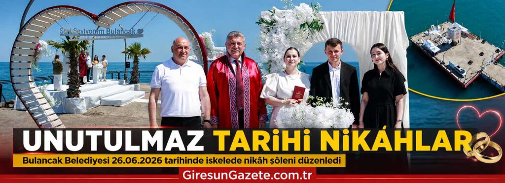 Bulancak Belediyesi 26.06.2026 tarihinde iskelede nikâh şöleni düzenledi