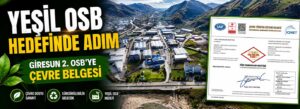 Giresun 2. OSB’ye çevre belgesi