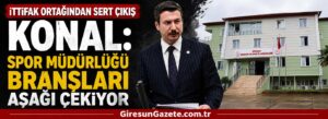 Konal: Spor Müdürlüğü branşları aşağı çekiyor