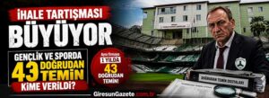 Gençlik ve Sporda 43 doğrudan temin kime verildi?