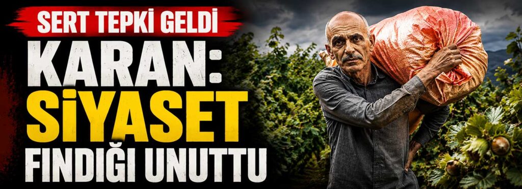 Karan: Siyaset fındığı unuttu