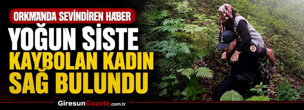 Yoğun siste kaybolan kadın sağ bulundu