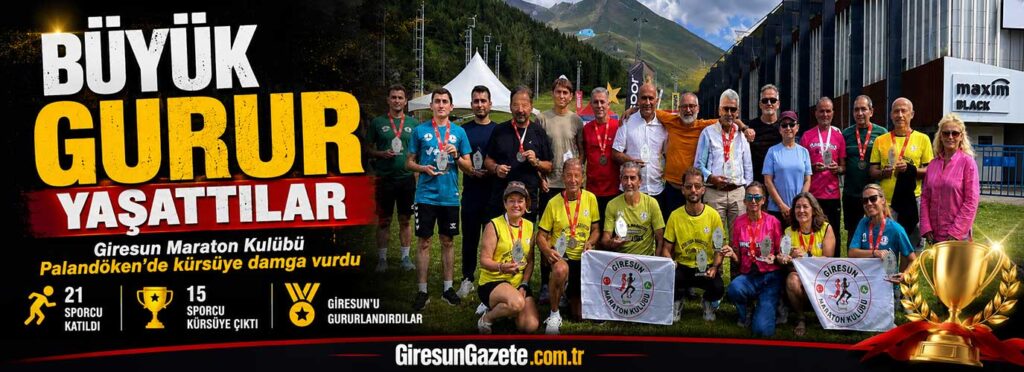 Giresun Maraton Kulübü Palandöken’de kürsüye damga vurdu