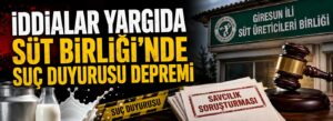 Süt Birliği’nde suç duyurusu depremi