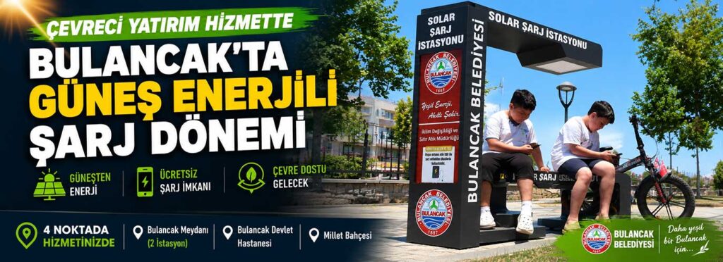 Bulancak’ta güneş enerjili şarj dönemi