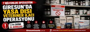 Giresun’da yasa dışı veteriner ilacı operasyonu