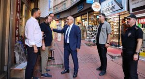 Vali Koç Fındıkpazarı’nda esnafı ziyaret etti