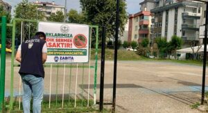 Fındık serimine belediyeden yasak uyarısı