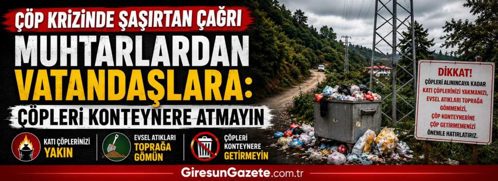 Muhtarlardan vatandaşlara: Çöpleri konteynere atmayın