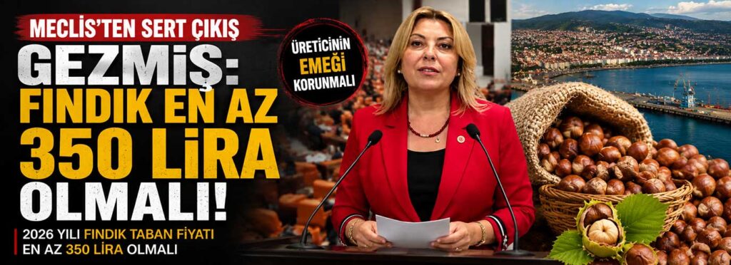 Gezmiş: Fındık en az 350 lira olmalı