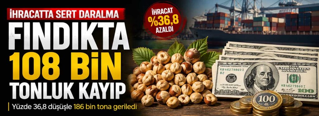 Fındıkta 108 bin tonluk kayıp