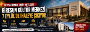 Giresun Kültür Merkezi 7 Eylül’de ihaleye çıkıyor