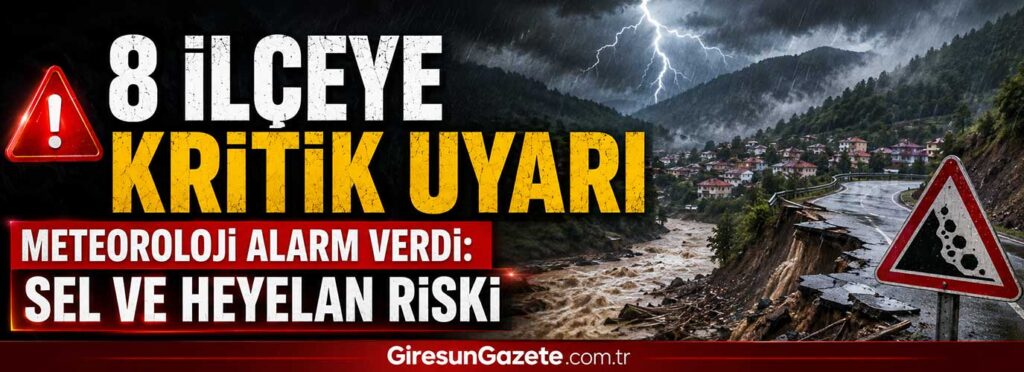 Meteoroloji alarm verdi: Sel ve heyelan riski