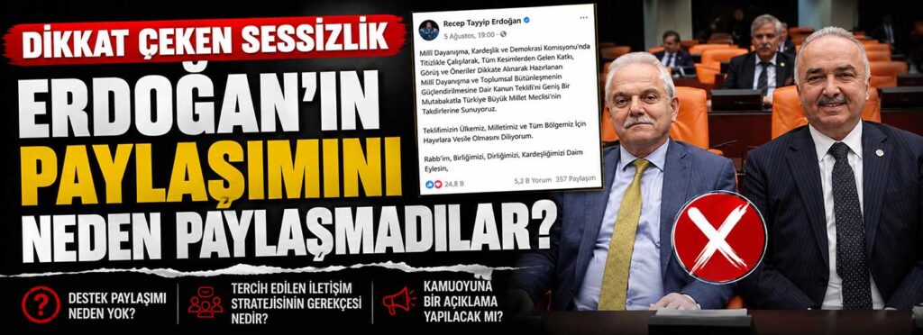 Erdoğan’ın paylaşımını neden paylaşmadılar?