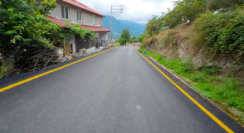 Piraziz’de 7 kilometrelik yol tamamlandı