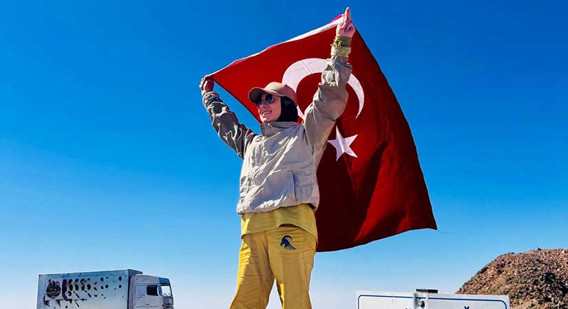 GİDOSK sporcusu Aynur Öksüz, Hasan Dağı’nın zirvesine ulaştı
