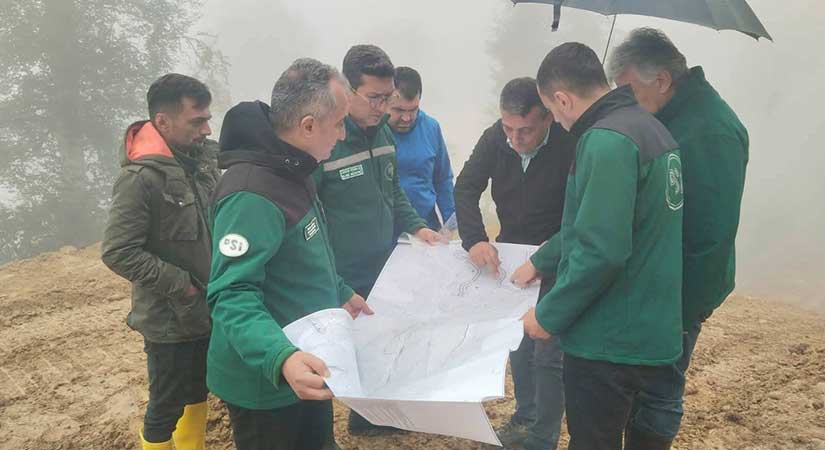 Eynesil’de Sis Dağı Sel Kapanı sahası incelendi