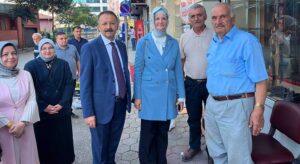 Meryem Göka teşkilat ve esnafla bir araya geldi