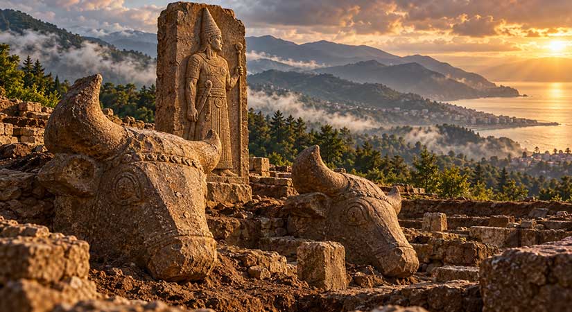 Giresun’da bulunan boğa başları Hitit izlerini gündeme taşıyor